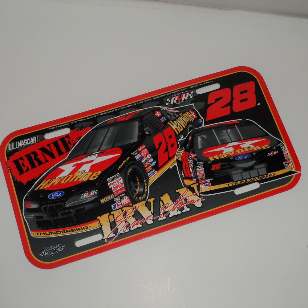 NEW VINTAGE Ernie Irvan #28 Havoline License Plate